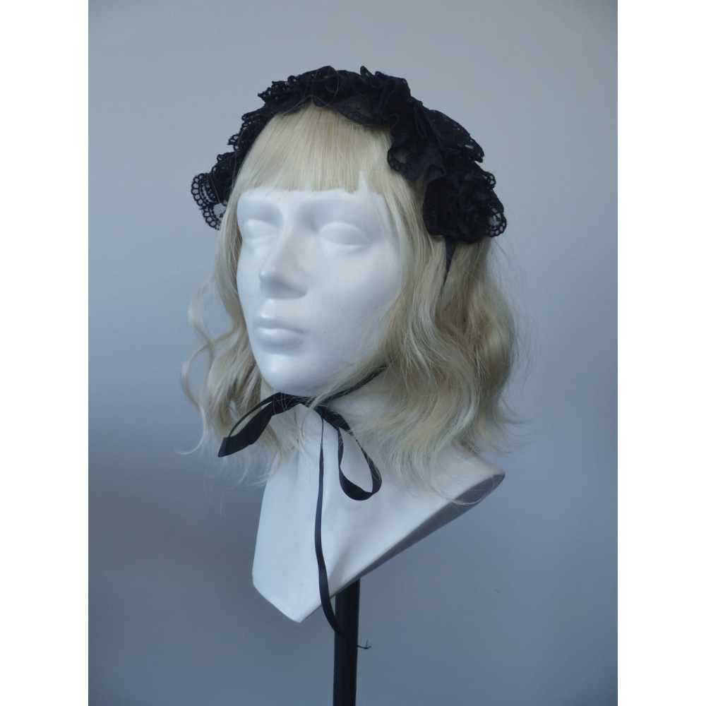 Battycat - Cross Velvet Tiara - Schwarz